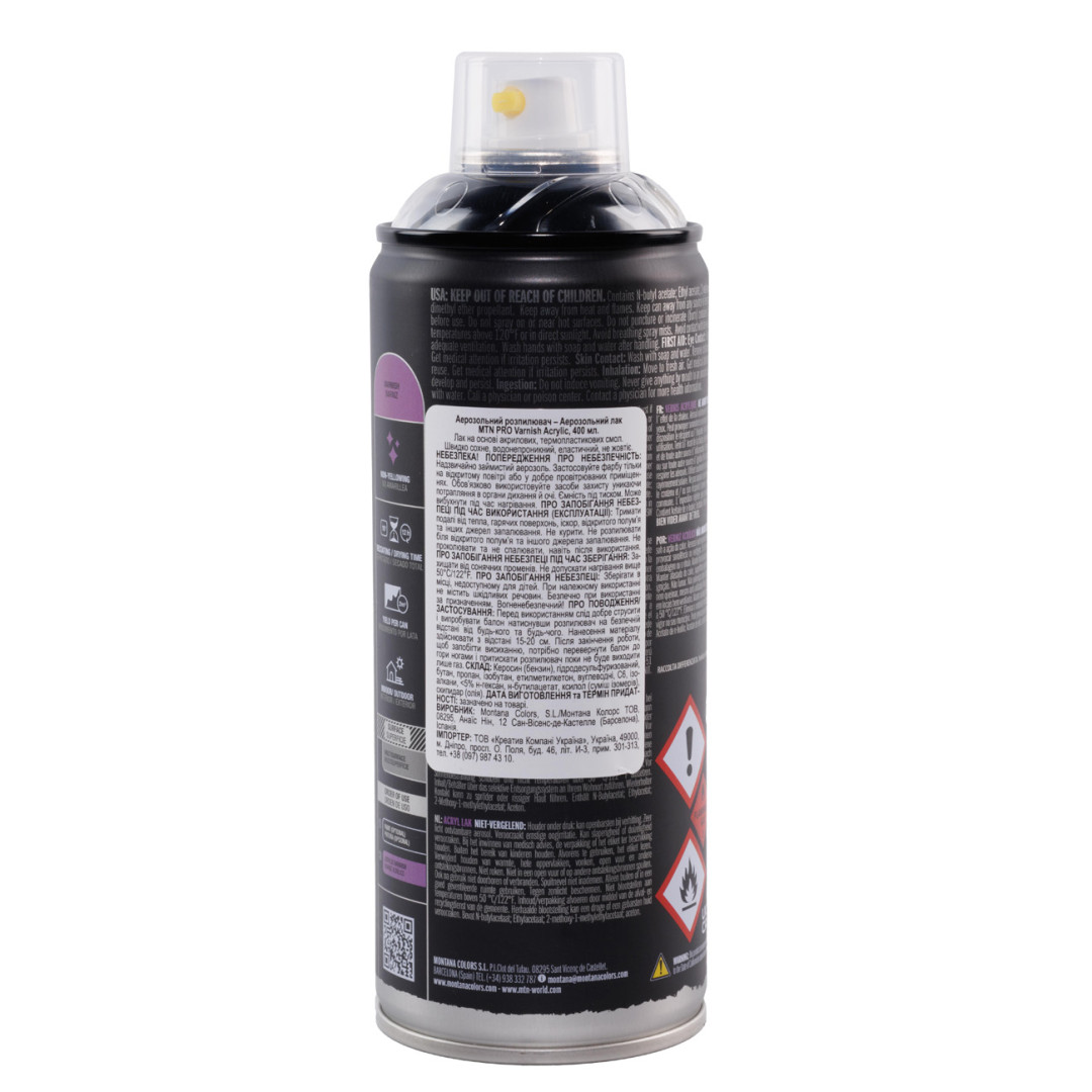 Аэрозольный лак MTN PRO Varnish Acrylic Semi-matt полуматовый (623012)