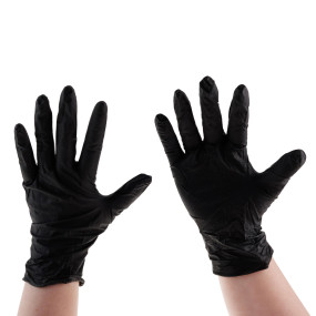 Рукавиці захисні нітрилові для робіт з фарбою MTN чорні розмір M (пара) (624033)