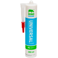 Санітарний силіконовий герметик прозорий Rino (RS-300), 280 мл