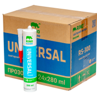 Санітарний силіконовий герметик прозорий Rino (RS-300), 280 мл