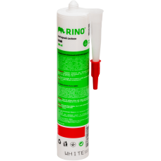 Санитарный силиконовый герметик белый Rino (RS-301), 300 мл