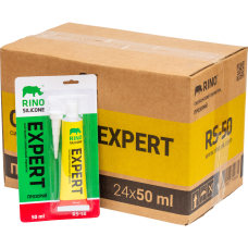Санитарный силиконовый герметик прозрачный Rino EXPERT RS-50, 50 мл