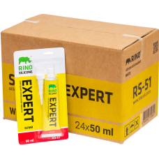 Санитарный силиконовый герметик белый Rino EXPERT RS-51, 50 мл