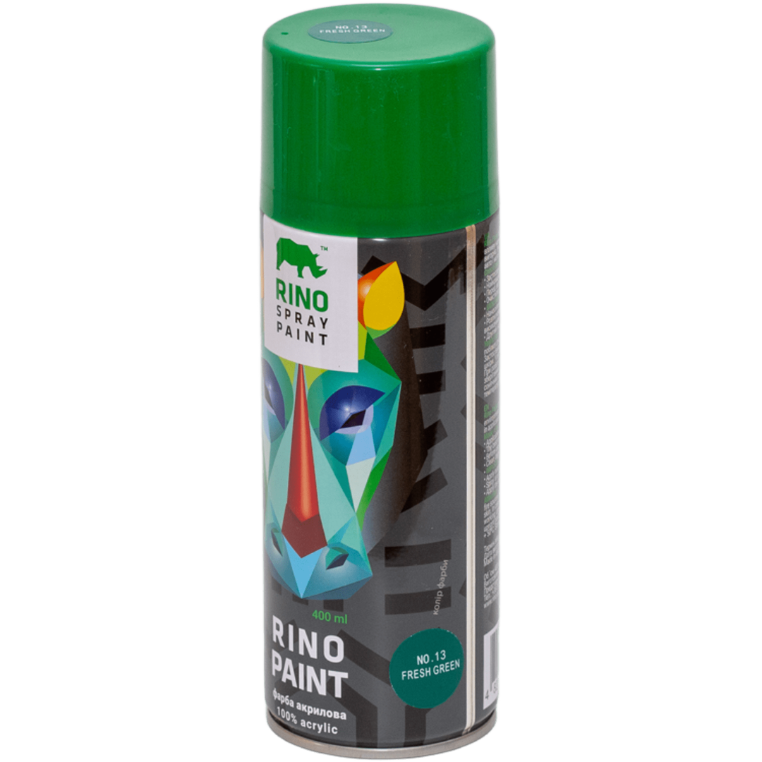 Універсальна акрилова аерозольна емаль Rino свіжа-зелень (RP-13) Універсальна акрилова аерозольна емаль Rino свіжа-зелень (RP-13)