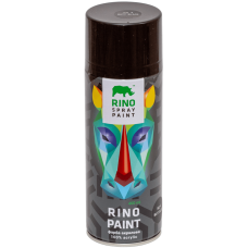 Універсальна акрилова аерозольна емаль Rino чорна матова (RP-4)
