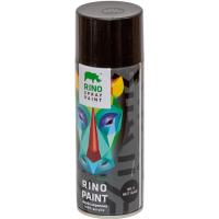 Універсальна акрилова аерозольна емаль Rino чорна матова (RP-4)