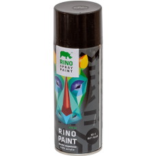 Универсальная акриловая аэрозольная эмаль Rino черная матовая (RP-4)