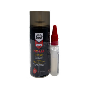 Моментальный клей с активатором Selsil Ninja MDF Instant Adhesive, 100 г + 400 мл (28047)