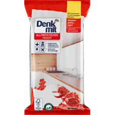 Універсальні серветки вологі для прибирання Denkmit Granatapfel, 50 шт (1323501)