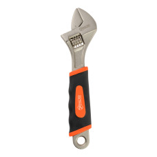 Ключ розвідний Polax з прогумованою рукояткою 200 мм (25-018)