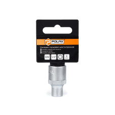 Головка торцева Polax автомобільна шестигранна 8 мм, 1/2", CrV (25-082)