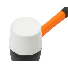 Киянка резиновая черно-белая Polax, ручка из фибергласа, 450 г(39-008)