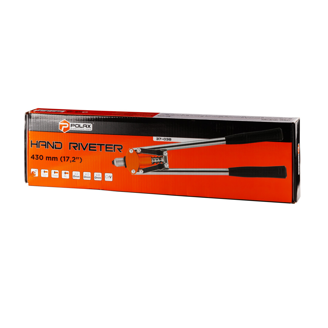 Пистолет заклепочный двуручный Polax 430 мм (37-038)