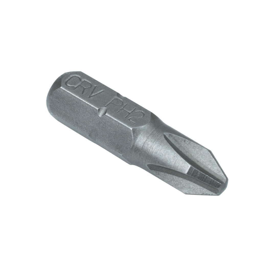 Бита стальная Polax 25 мм PH2 1/4", 10 шт (51-066)