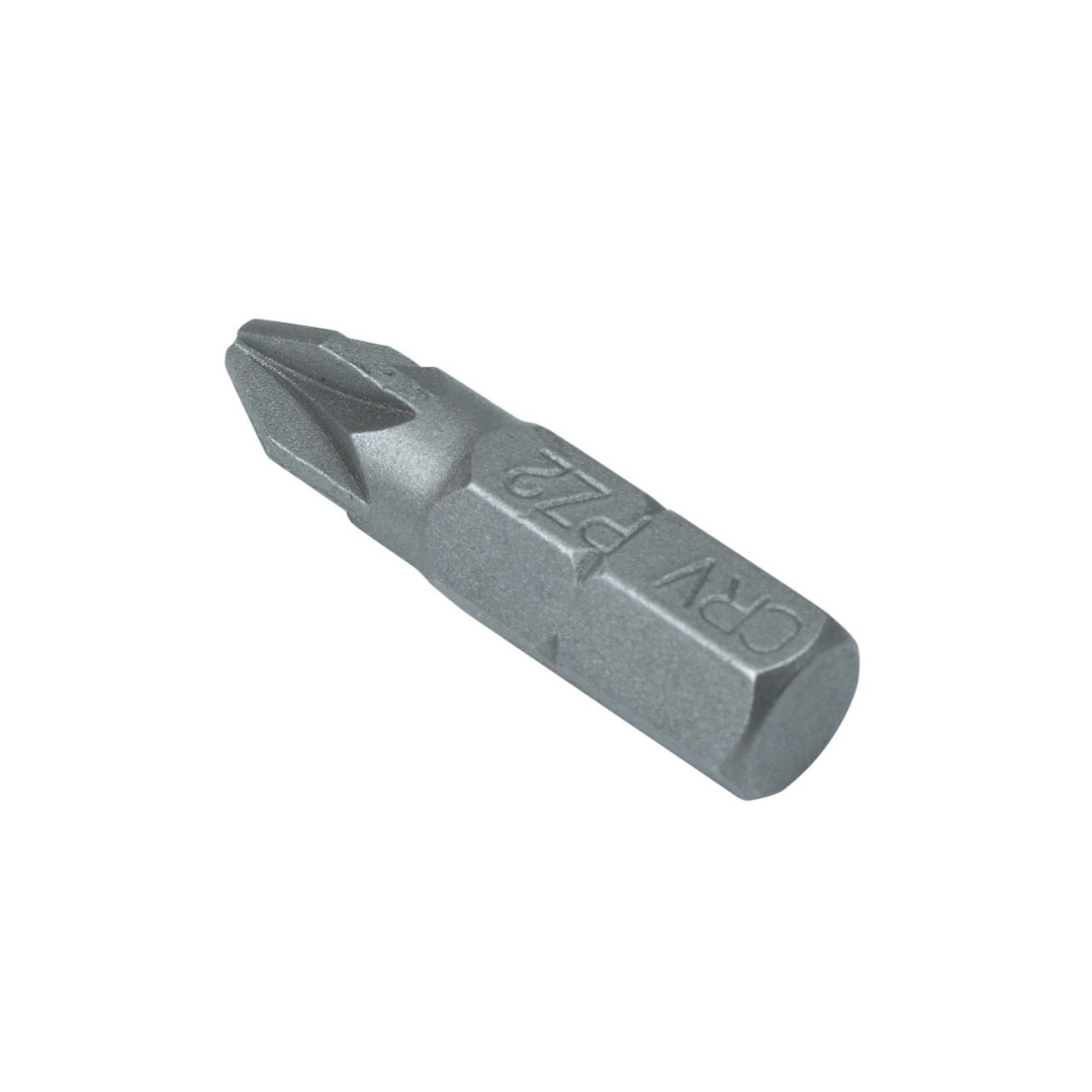 Бита стальная Polax 25 мм PZ2 1/4" ,10 шт (51-072)