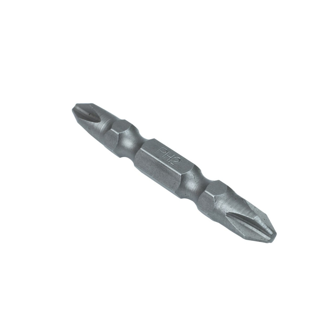 Бита двухсторонняя Polax стальная 50 мм PH2-PH2 1/4", 10 шт (51-084)