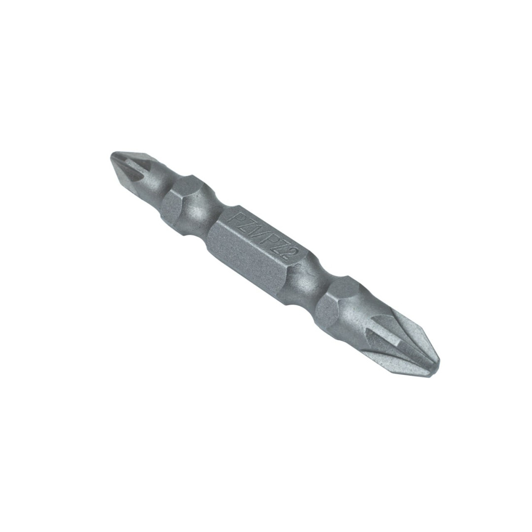 Бита двухсторонняя Polax стальная 50 мм PZ2-PZ1 1/4", 10 шт (51-087)