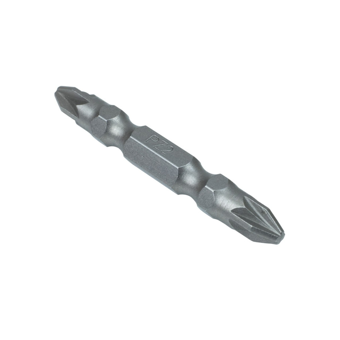 Бита двухсторонняя Polax стальная 50 мм PZ2-PZ2 1/4", 10 шт (51-088)