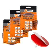 Наждачные круги на липучке (К120, К320, К600) и платформа Polax (335-61)
