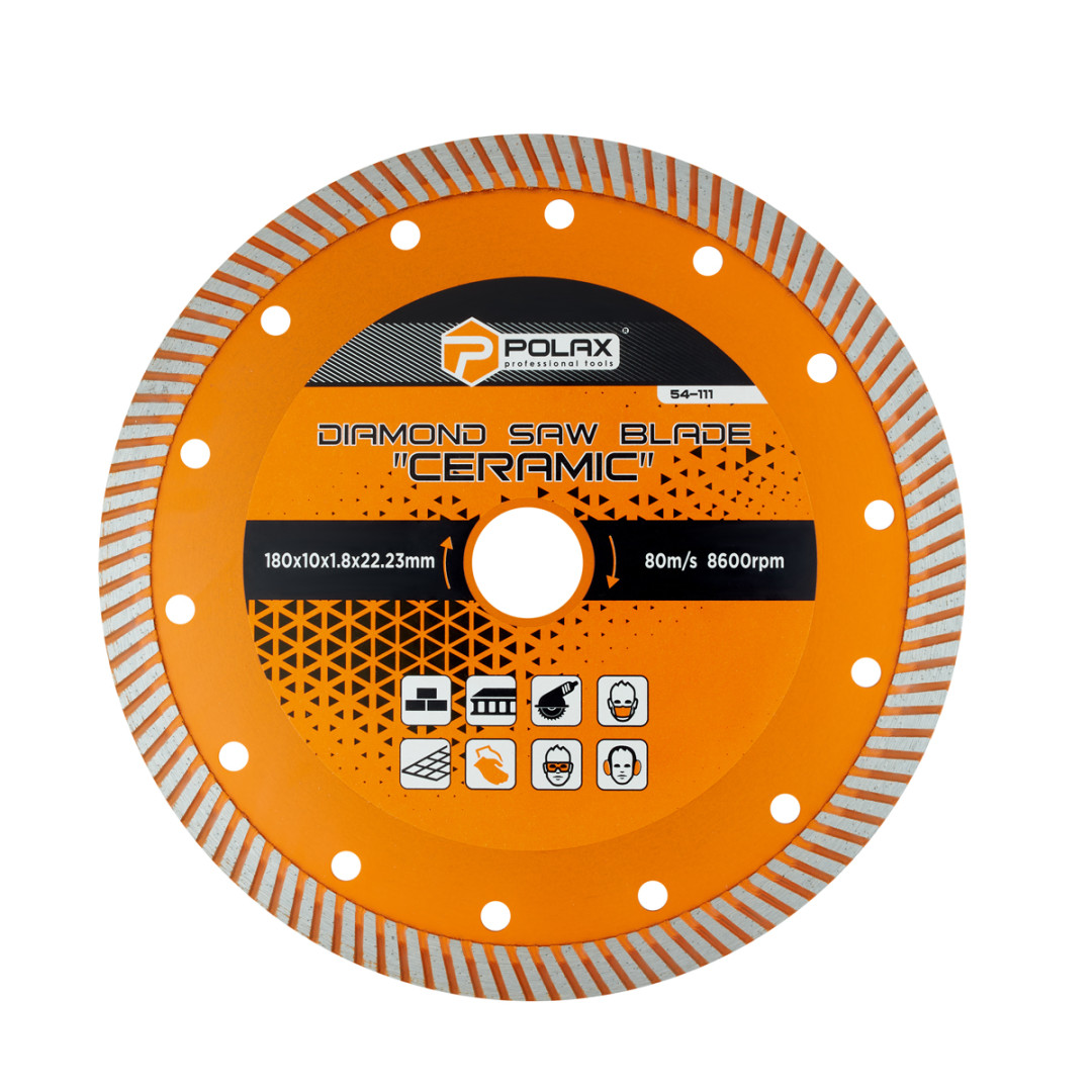 Диск отрезной алмазный Ceramic Polax 180x1.8x22.23 мм (54-111)