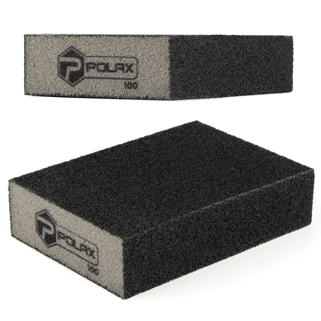 Губка шлифовочная P100 Polax прямая 100х70х25 мм (54-190)