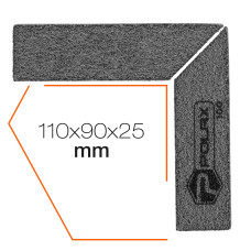 Губка шлифовочная P100 Polax угловая 110х90х25 мм (54-226)