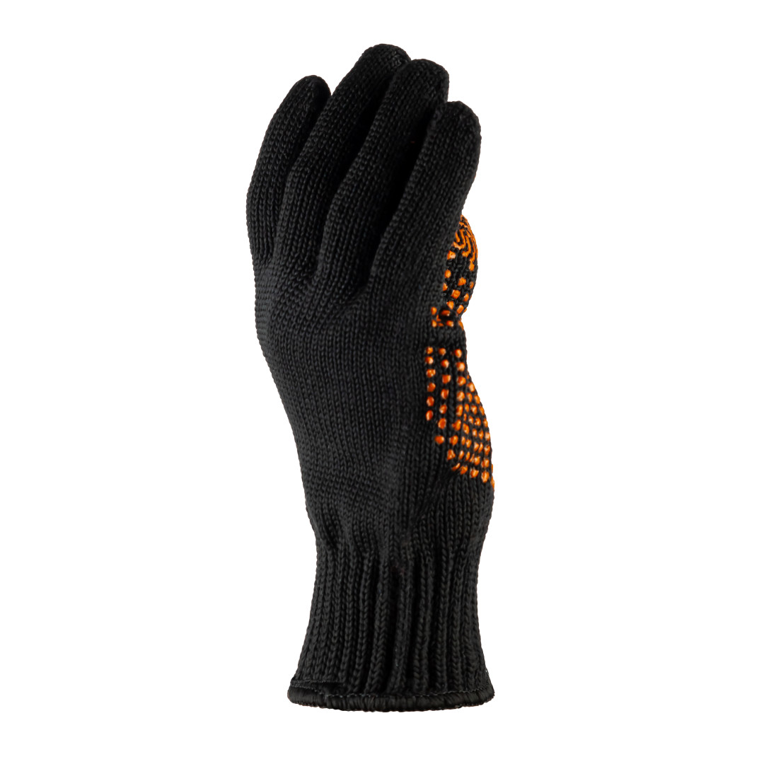 Перчатки рабочие Polax с ПВХ покрытием черные, 70/30, р.11-XL (1000-333)