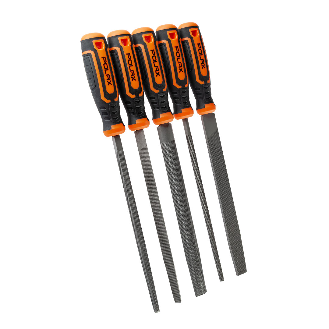 Набор напильников Polax 200 мм 5 шт (41-028)