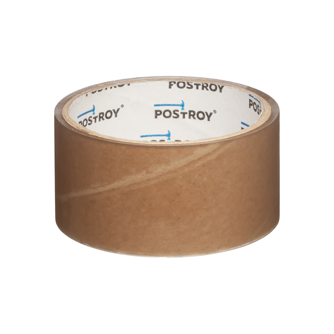 Клейкая лента Postroy скотч упаковочный 50 м x 45 мм (101-043)