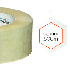 Клейка стрічка Postroy скотч пакувальний 500 м x 45 мм (101-047)