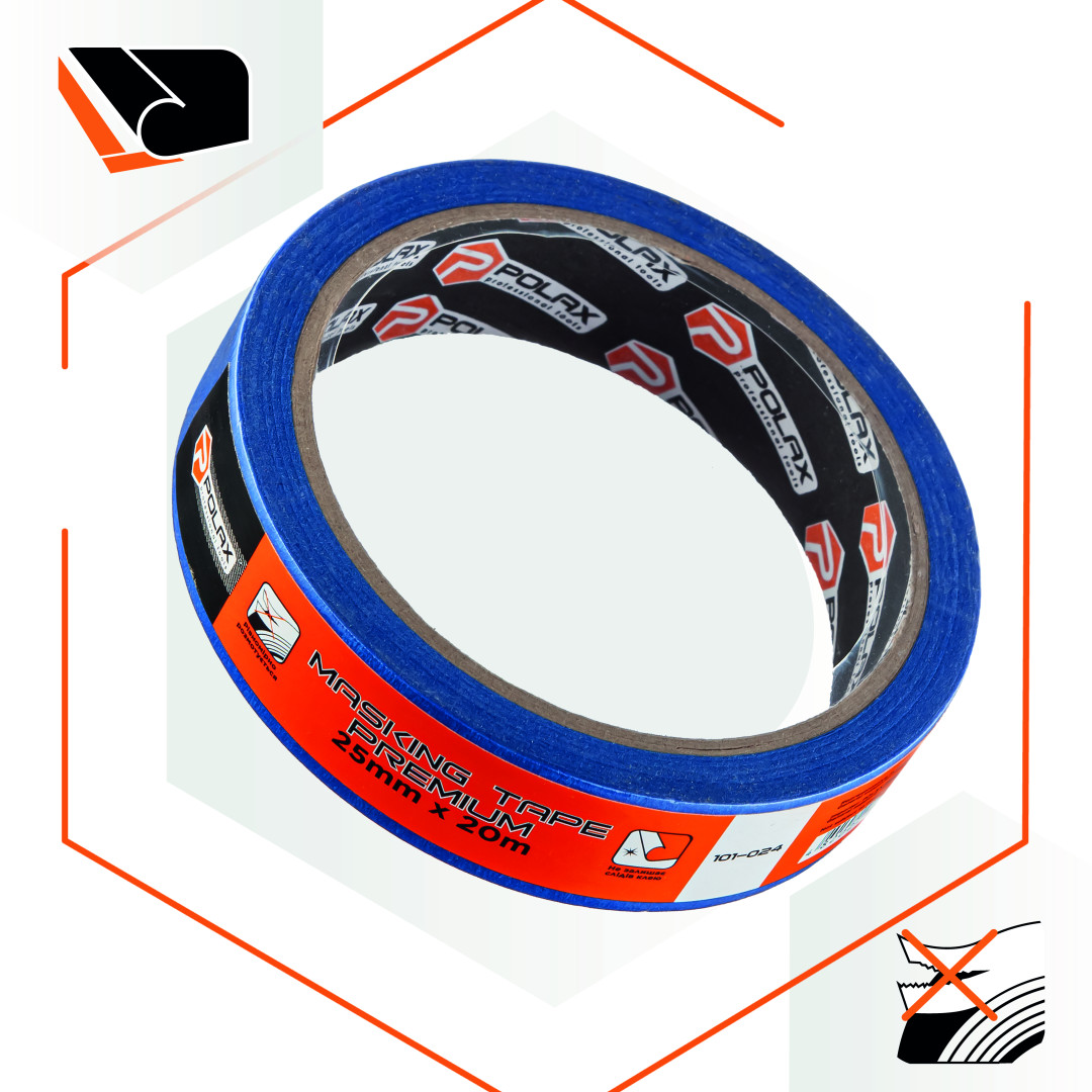Малярная клейкая лента Polax Premium 25 мм х 20 м (101-024)