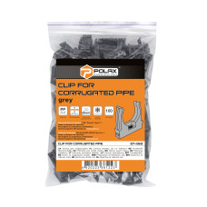 Клипса для гофры Polax 20 мм 100 шт. (37-063)